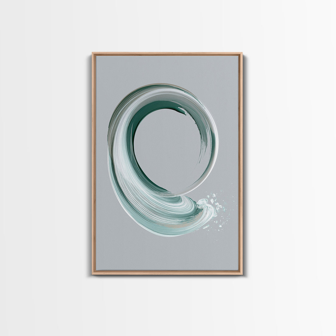 Minimal Zen Circle Brushstroke Canvas Print, Spa Art, Minimalist Decor, Spa Decor, Fine Art, Serenity, Contemporary Art, SPA-2x3-40