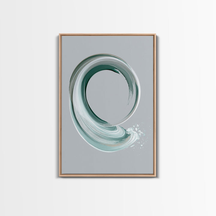 Minimal Zen Circle Brushstroke Canvas Print, Spa Art, Minimalist Decor, Spa Decor, Fine Art, Serenity, Contemporary Art, SPA-2x3-40
