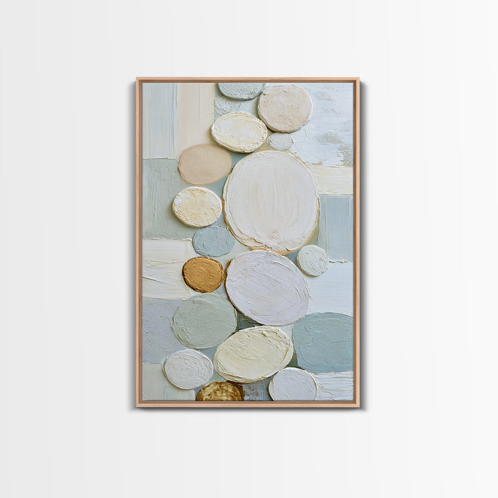 Pebble Texture Abstract Framed Canvas Print, Spa Art, Contemporary Art, Spa Decor, Fine Art, Serenity, Spa Wall Art, Dog Canvas, SPA-2x3-47