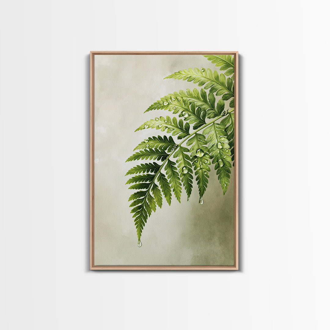Fern Leaf Closeup Canvas Print, Spa Art, Feminine Wall Art, Spa Decor, Serenity, Hair Salon Wall Art, Wildlife Wall Art, SPA-2x3-67