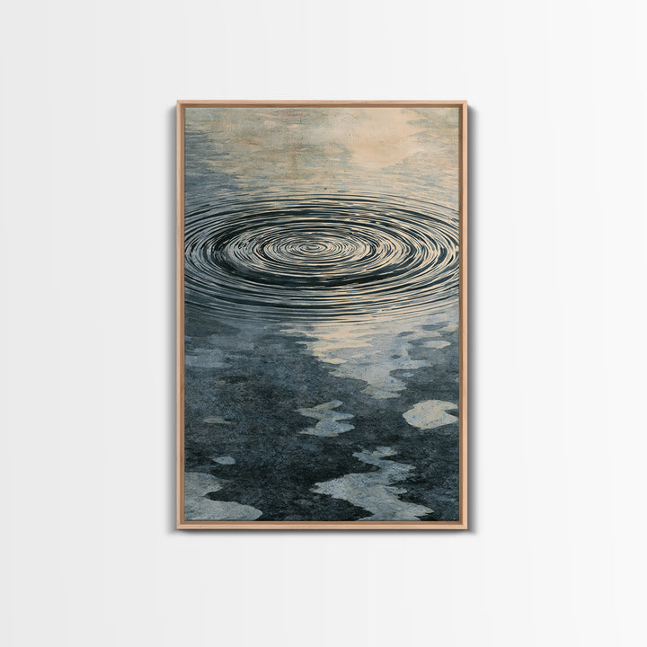 Abstract Water Ripples Canvas Print, Spa Art, Contemporary Art, Spa Decor, Serenity, Spa Wall Art, Teen Girl Room Decor, SPA-2x3-86