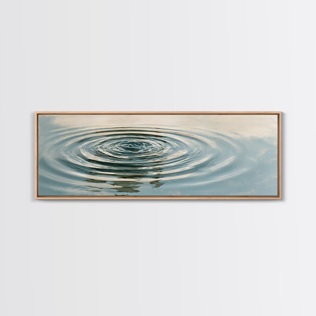 Abstract Water Ripples Canvas Print, Spa Art, Textured Painting, Spa Decor, Fine Art, Serenity, Travel Poster, Contemporary Art, SPA-3x1-22