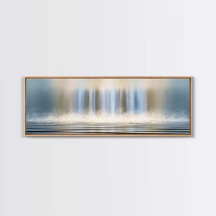 Serene Waterfall with Mist Canvas Print, Spa Art, Contemporary Art, Spa Decor, Abstract Art, Serenity, Spa Wall Art, Dog Canvas, SPA-3x1-34