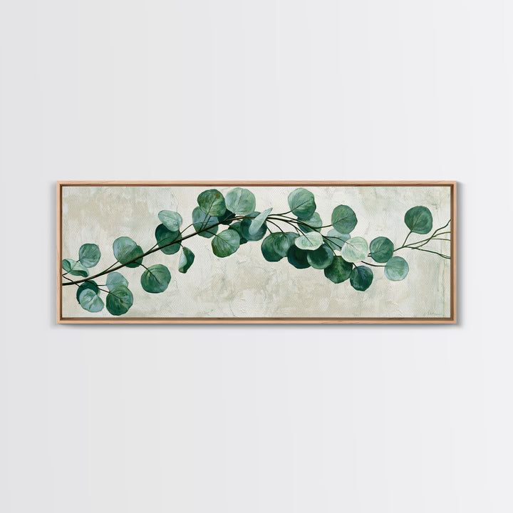 Eucalyptus Branch in Soft Green Watercolor Canvas Print, Spa Art, Wall Art Print, Spa Decor, Fine Art, Serenity, Animal Art, SPA-3x1-43