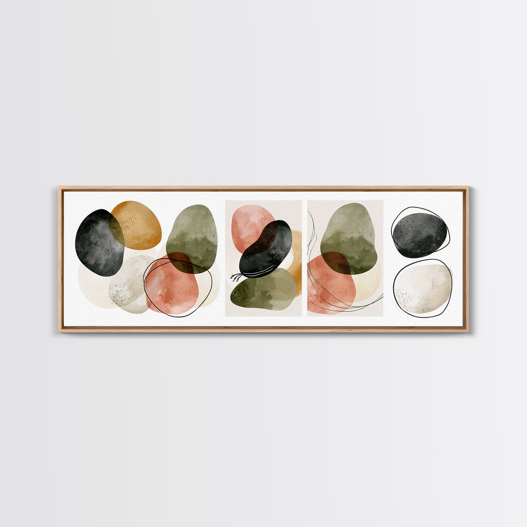 Pebble Texture Abstract Framed Canvas Print, Spa Art, Statement Artwork, Spa Decor, Abstract Art, Serenity, Printable Wall Art, SPA-3x1-7