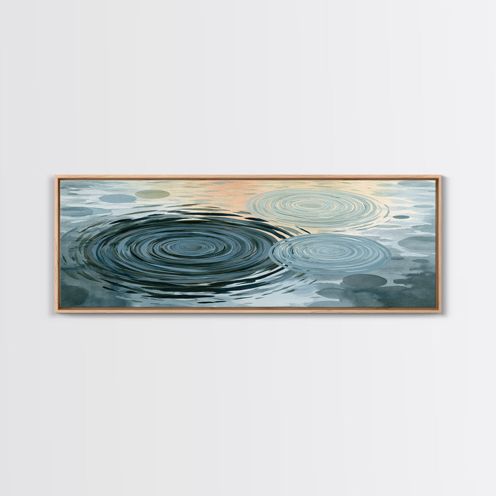 Abstract Water Ripples Canvas Print, Spa Art, Wall Art, Spa Decor, Abstract Art, Serenity, Dog Wall Art, Abstract Print, SPA-3x1-70