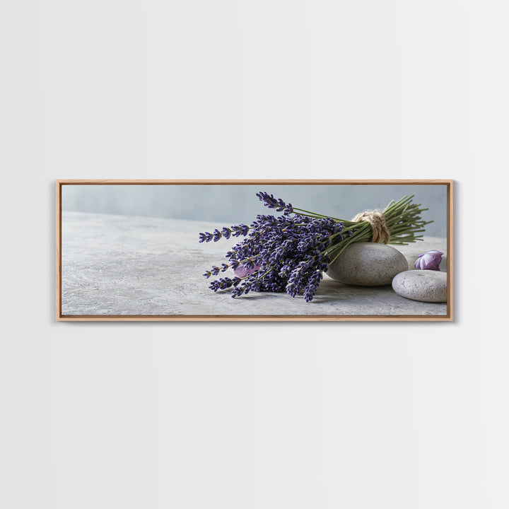 Lavender Bundle with Soft Shadow Canvas Print, Spa Art, Spa, Spa Decor, Fine Art, Serenity, Teen Girl Room Decor, Dog Canvas, SPA-3x1-71