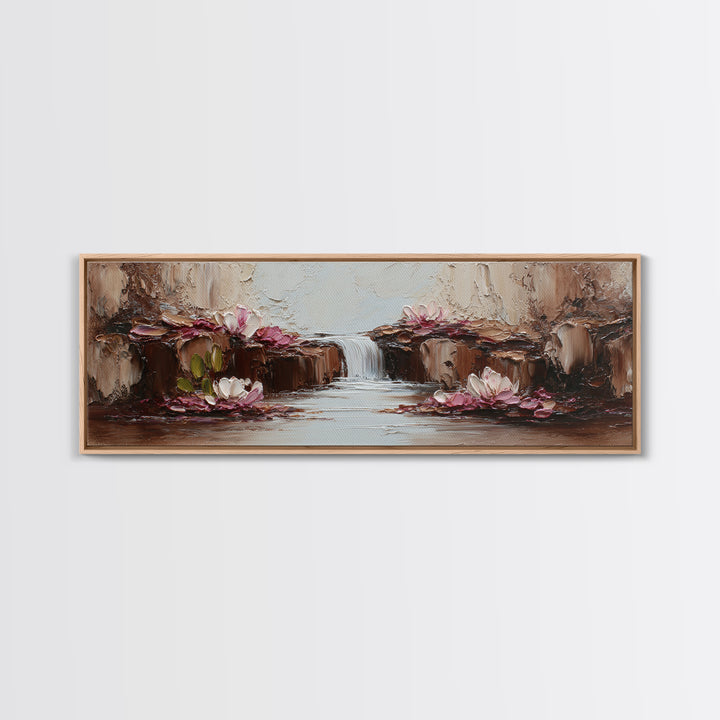 Warm Candle Flame Framed Canvas Print, Spa Art, Neutral Decor, Spa Decor, Fine Art, Serenity, Home Decor, Wall Decor, SPA-3x1-73