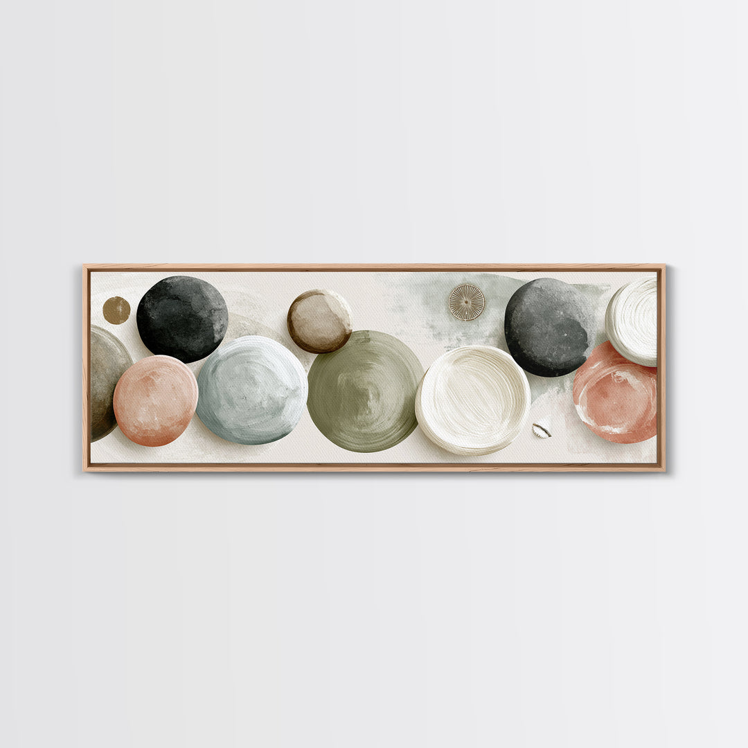 Pebble Texture Abstract Framed Canvas Print, Spa Art, Abstract Print, Spa Decor, Abstract Art, Serenity, Esthetician Decor, SPA-3x1-79