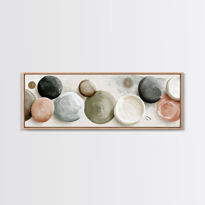 Pebble Texture Abstract Framed Canvas Print, Spa Art, Abstract Print, Spa Decor, Abstract Art, Serenity, Esthetician Decor, SPA-3x1-79