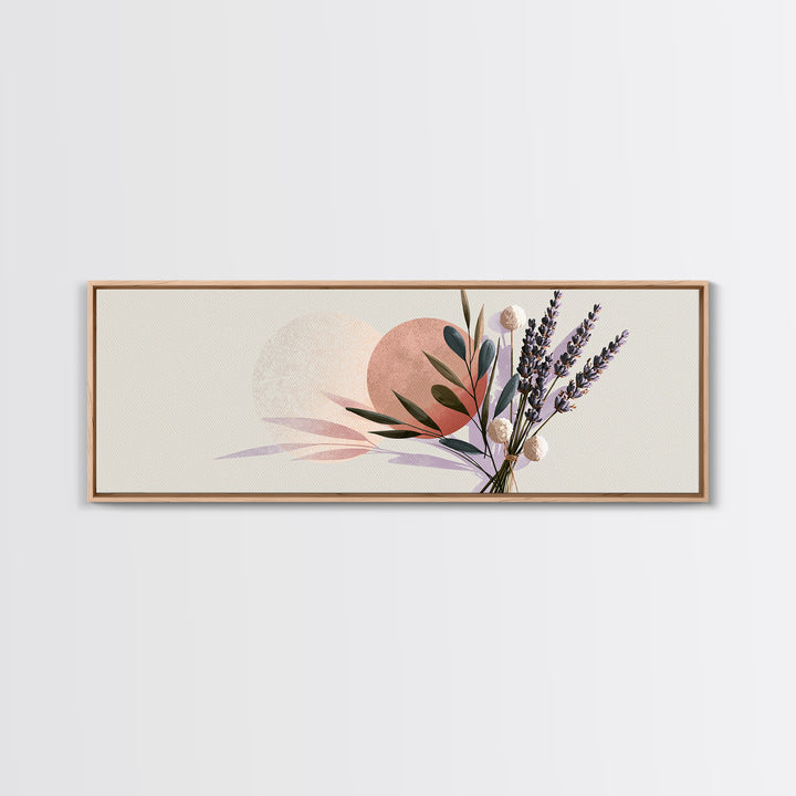 Lavender Bundle with Soft Shadow Canvas Print, Spa Art, Black Woman Art, Spa Decor, Oil Painting, Serenity, Modern Home Decor, SPA-3x1-95