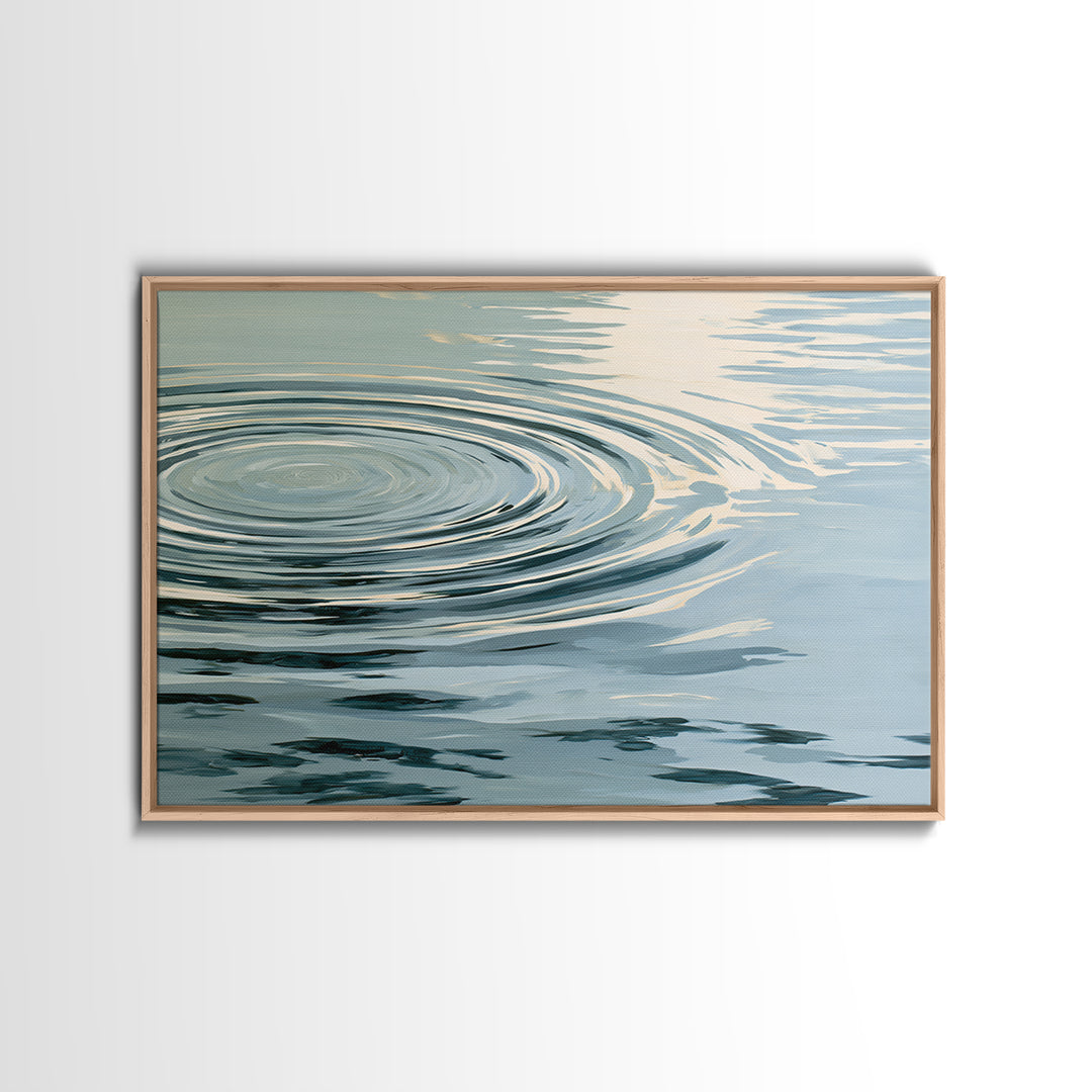 Abstract Water Ripples Framed Canvas Print, Spa Art, Fine Art Photography, Spa Decor, Fine Art, Serenity, Wildlife Wall Art, SPA-3x2-10