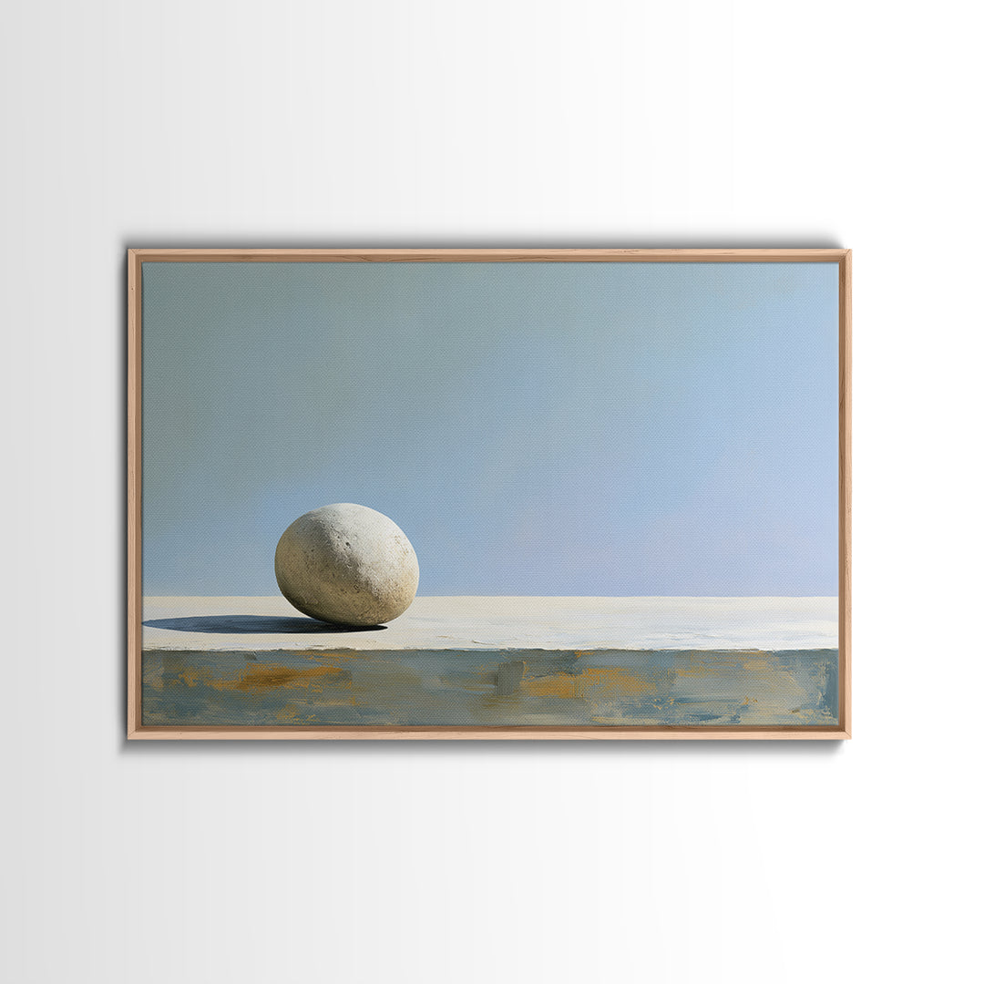 Pebble Texture Abstract Framed Canvas Print, Spa Art, Statement Artwork, Spa Decor, Abstract Art, Serenity, Printable Wall Art, SPA-3x2-19
