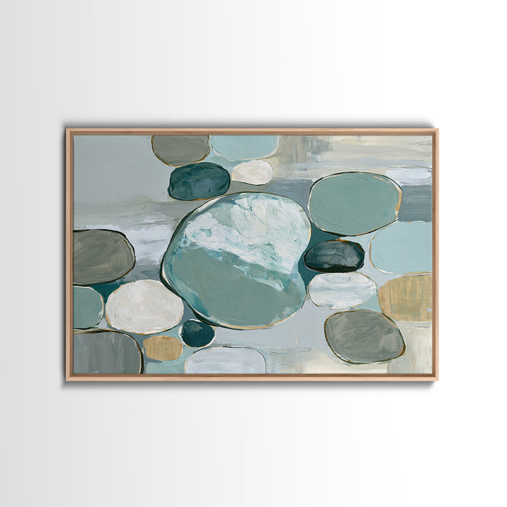 Pebble Texture Abstract Canvas Print, Spa Art, Textured Painting, Spa Decor, Fine Art, Serenity, Travel Poster, SPA-3x2-43