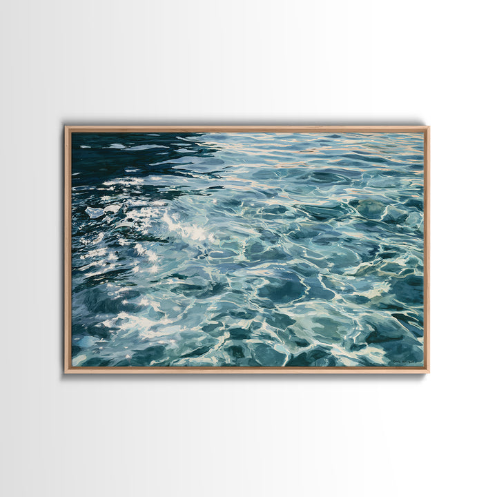 Blue Lagoon Water Seen from Above Canvas Print, Spa Art, Gallery Decor, Spa Decor, Fine Art, Serenity, Wall Art, Home Decor, SPA-3x2-48