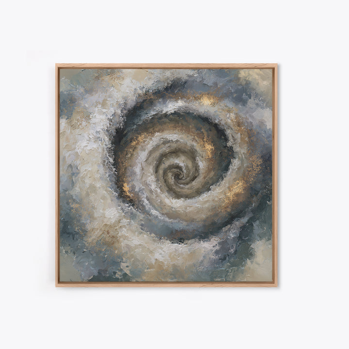 Spiral Galaxy as Soul Journey Metaphor Framed Canvas Print, Spiritual Art, Statement Artwork, Living Room Decor, Spirit, SPI-1x1-46