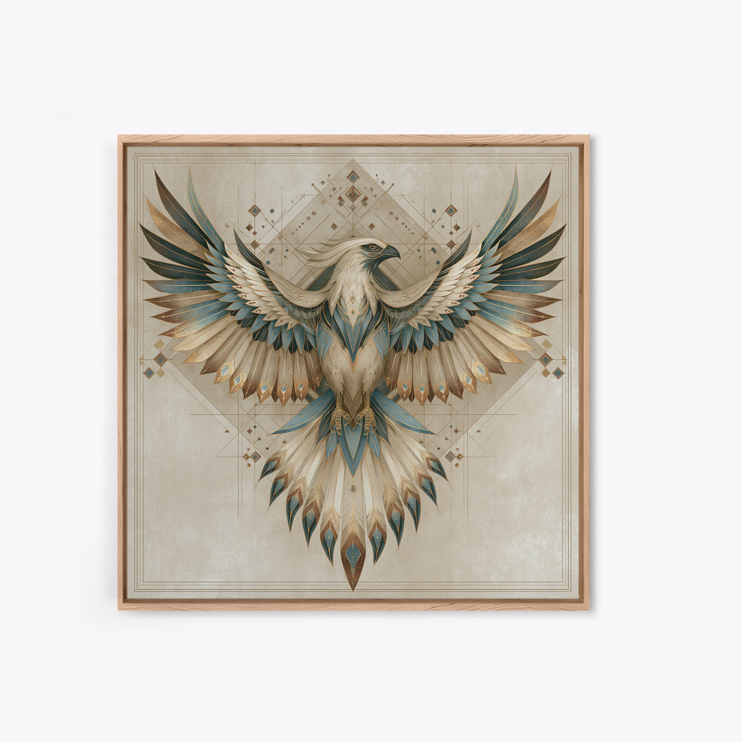 Phoenix Rising as Renewal Symbol Canvas Print, Spiritual Art, Statement Artwork, Living Room Decor, Fine Art, Spirit, SPI-1x1-59