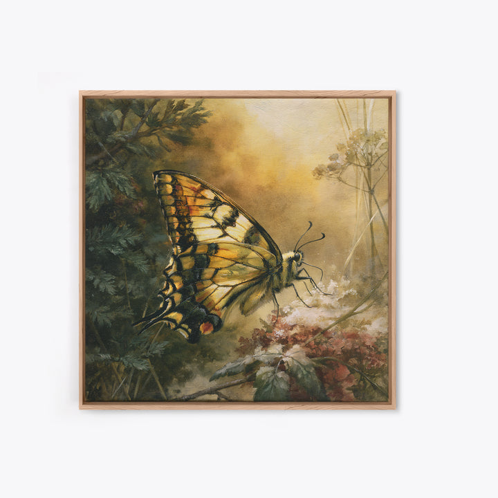 Butterfly Transformation Scene Framed Canvas Print, Spiritual Art, Boho Decor, Living Room Decor, Fine Art, Spirit, Art Prints, SPI-1x1-63