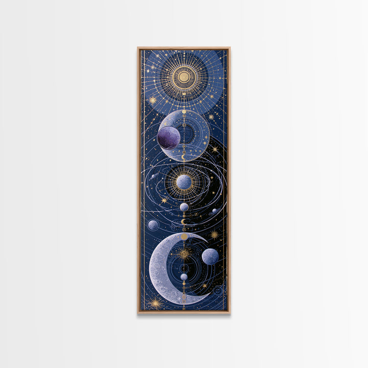 Sun and Moon Spiritual Balance Composition Canvas Print, Spiritual Art, Canvas Painting, Living Room Decor, Fine Art, Spirit, SPI-1x3-44