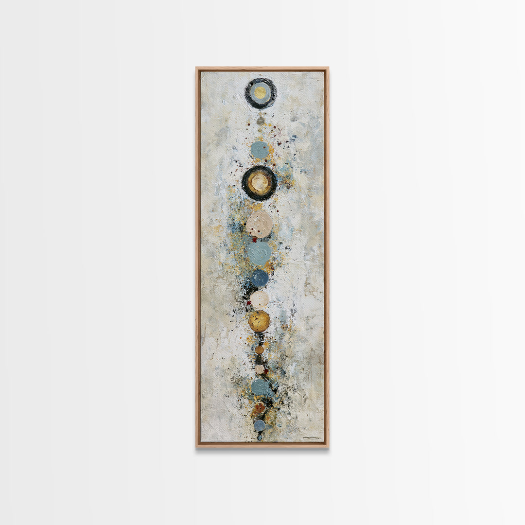 Chakra Inspired Figure in Soft Colors Framed Canvas Print, Spiritual Art, Canvas Wall Art, Living Room Decor, Fine Art, Spirit, SPI-1x3-91