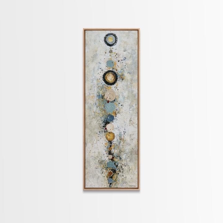 Chakra Inspired Figure in Soft Colors Framed Canvas Print, Spiritual Art, Canvas Wall Art, Living Room Decor, Fine Art, Spirit, SPI-1x3-91