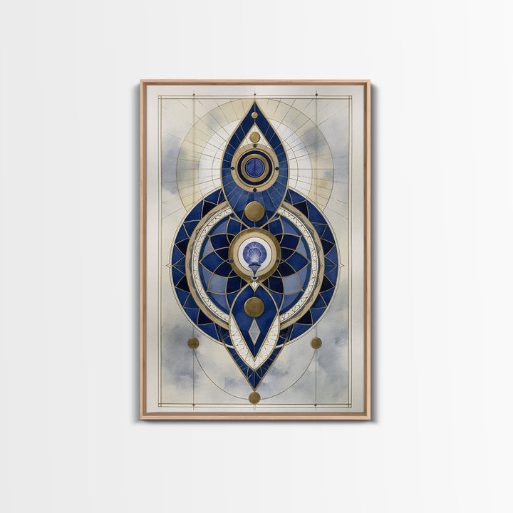 Chakra Inspired Figure in Soft Colors Canvas Print, Spiritual Art, Funky Wall Art, Living Room Decor, Fine Art, Spirit, SPI-2x3-15