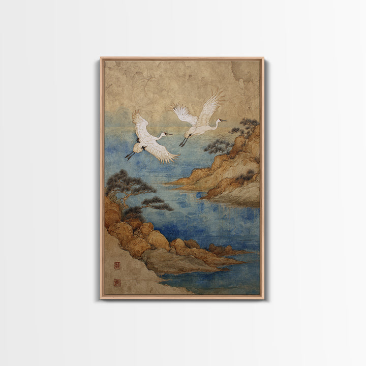Prayer Hands with Botanical Details Framed Canvas Print, Spiritual Art, Digital Poster, Living Room Decor, Fine Art, Spirit, SPI-2x3-41