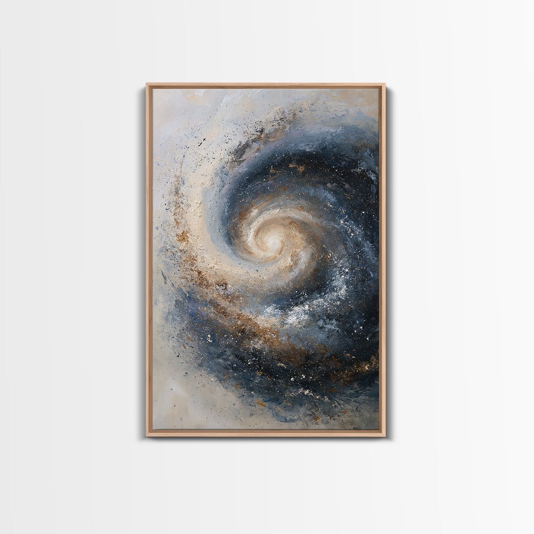 Spiral Galaxy as Soul Journey Metaphor Framed Canvas Print, Spiritual Art, Funky Wall Art, Living Room Decor, Fine Art, Spirit, SPI-2x3-78