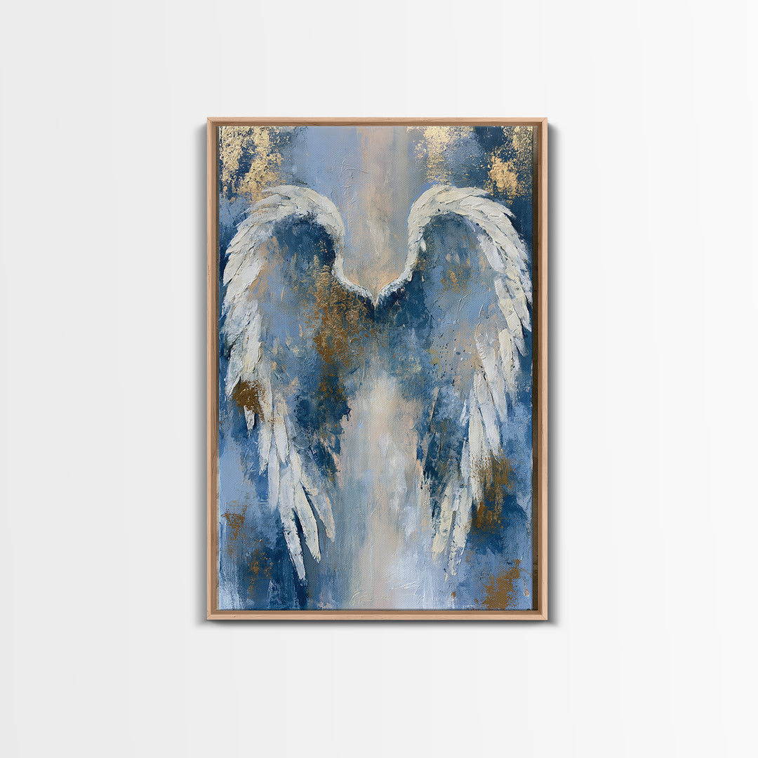 Angel Wings Emerging from Warm Light Canvas Print, Spiritual Art, Canvas Painting, Living Room Decor, Fine Art, Spirit, SPI-2x3-9