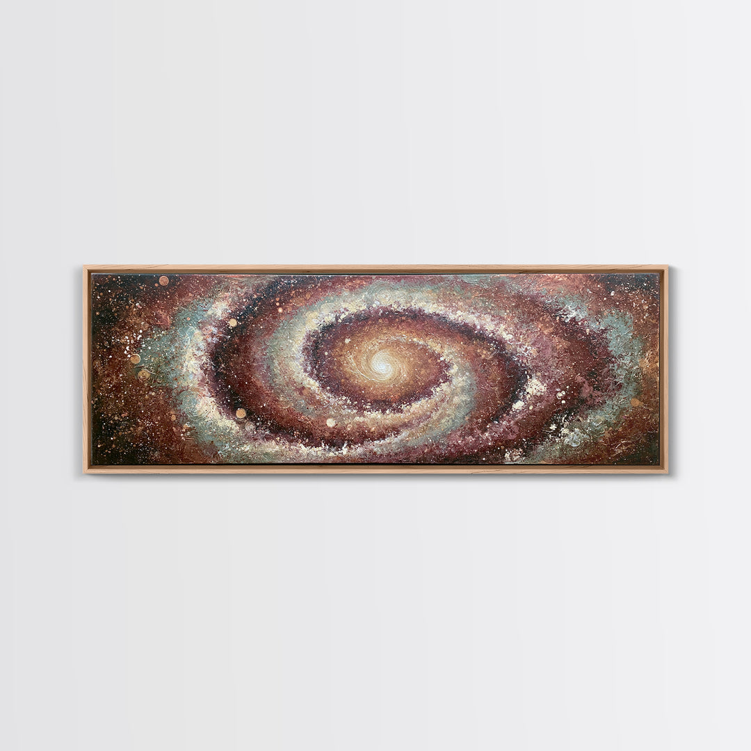 Spiral Galaxy as Soul Journey Metaphor Canvas Print, Spiritual Art, Minimalist Wall Art, Living Room Decor, Fine Art, Spirit, SPI-3x1-38