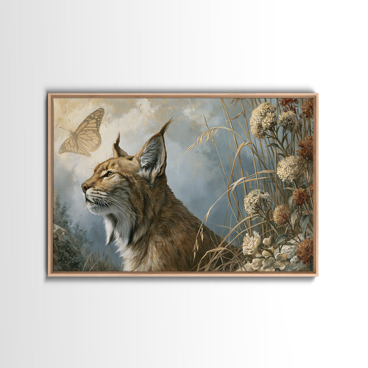 Butterfly Transformation Scene Framed Canvas Print, Spiritual Art, Black Art, Living Room Decor, Spirit, Christian Decor, SPI-3x2-19