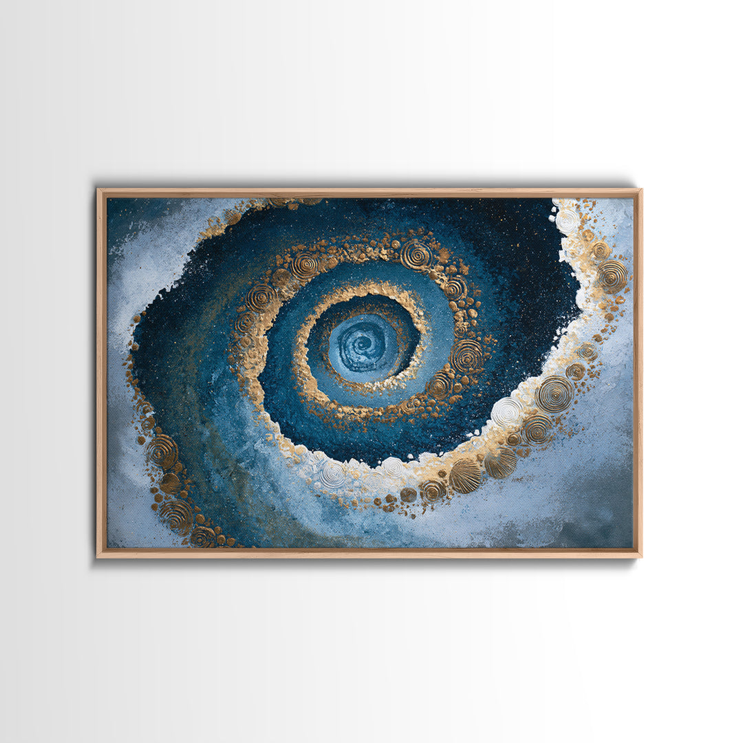 Spiral Galaxy as Soul Journey Metaphor Framed Canvas Print, Spiritual Art, Funky Wall Art, Living Room Decor, Fine Art, Spirit, SPI-3x2-2
