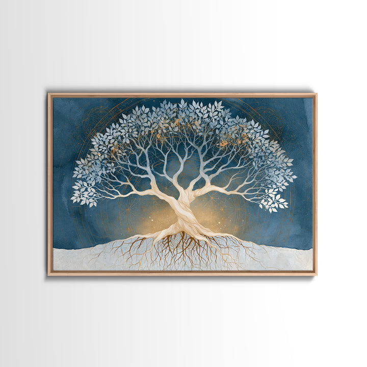 Tree of Life Framed Canvas Print, Spiritual Art, Contemporary Art, Living Room Decor, Fine Art, Spirit, Minimalist Decor, SPI-3x2-6