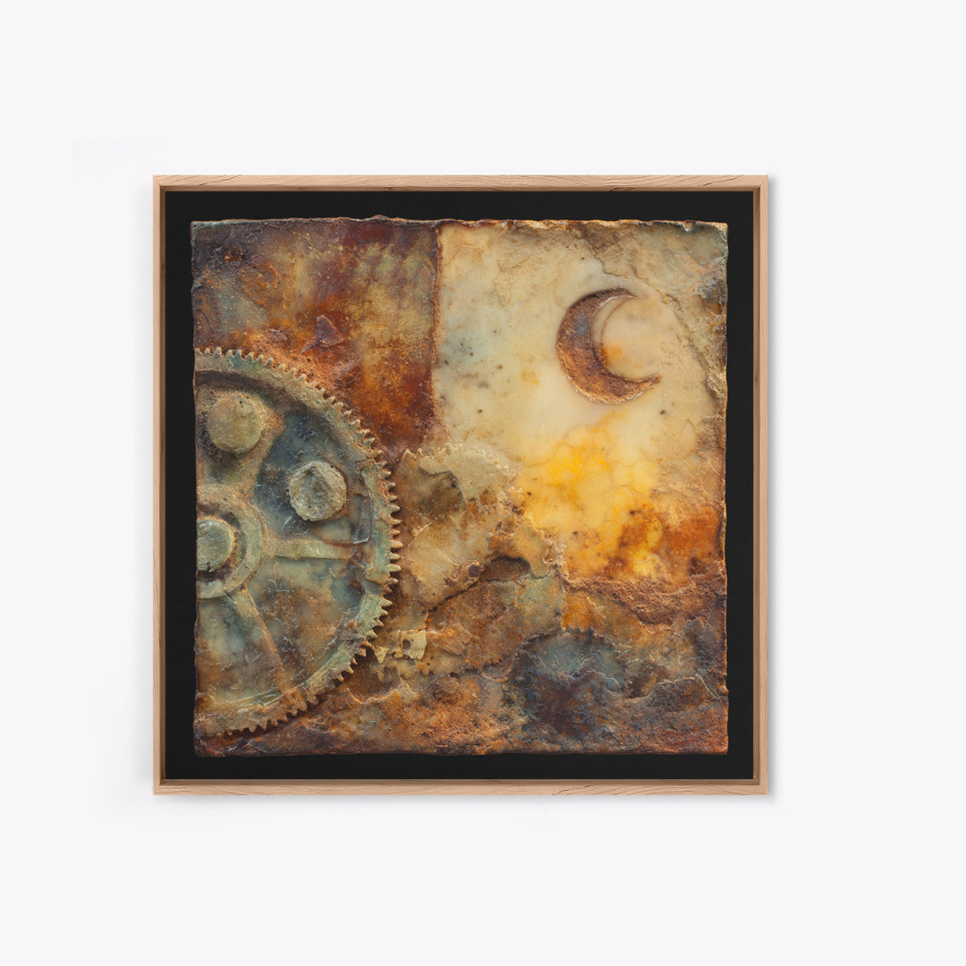 Gear Filled Pocket Watch Framed Canvas Print, Steampunk Art, Fine Art Print, Living Room Decor, Fine Art, Mechanic, Wall Decor, STE-1x1-80