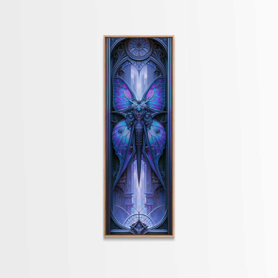 Mechanical Butterfly Specimen Canvas Print, Steampunk Art, Man Cave Decor, Living Room Decor, Fine Art, Mechanic, STE-1x3-2