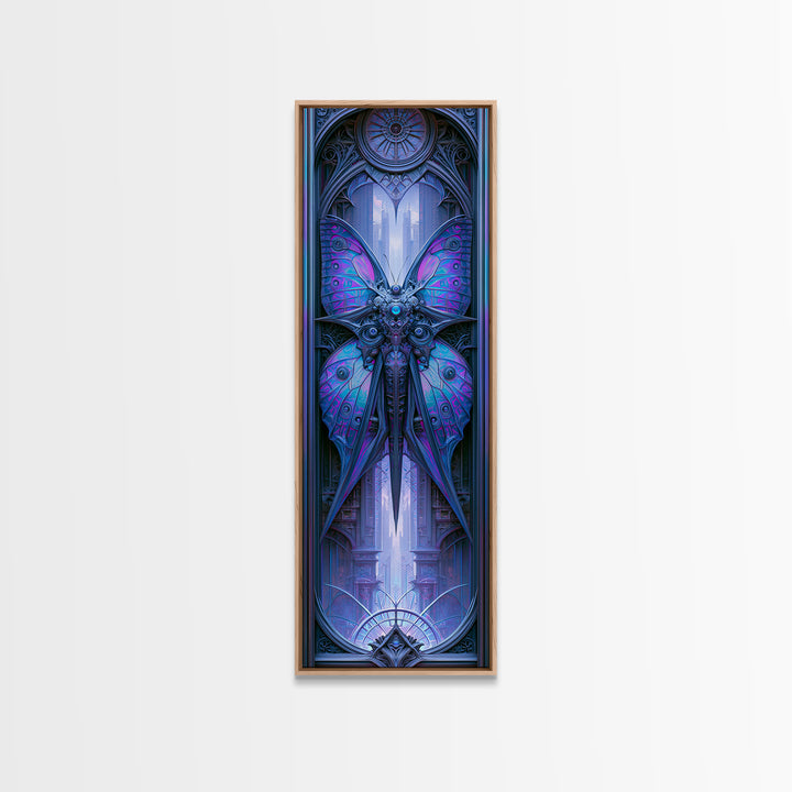 Mechanical Butterfly Specimen Canvas Print, Steampunk Art, Man Cave Decor, Living Room Decor, Fine Art, Mechanic, STE-1x3-2