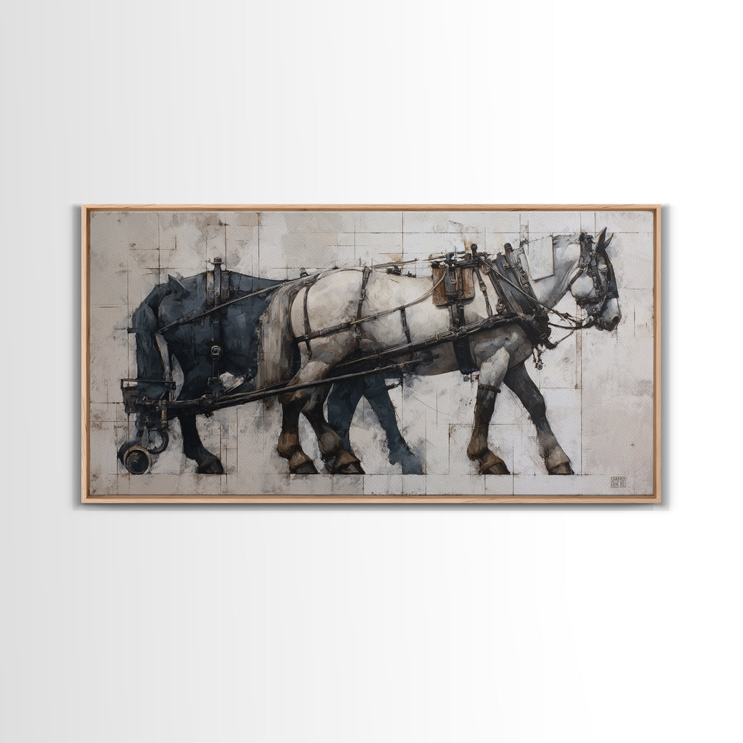 Mechanical Rose Made of Copper Gears Framed Canvas Print, Steampunk Art, Neutral Decor, Living Room Decor, Fine Art, Mechanic, STE-2x1-95