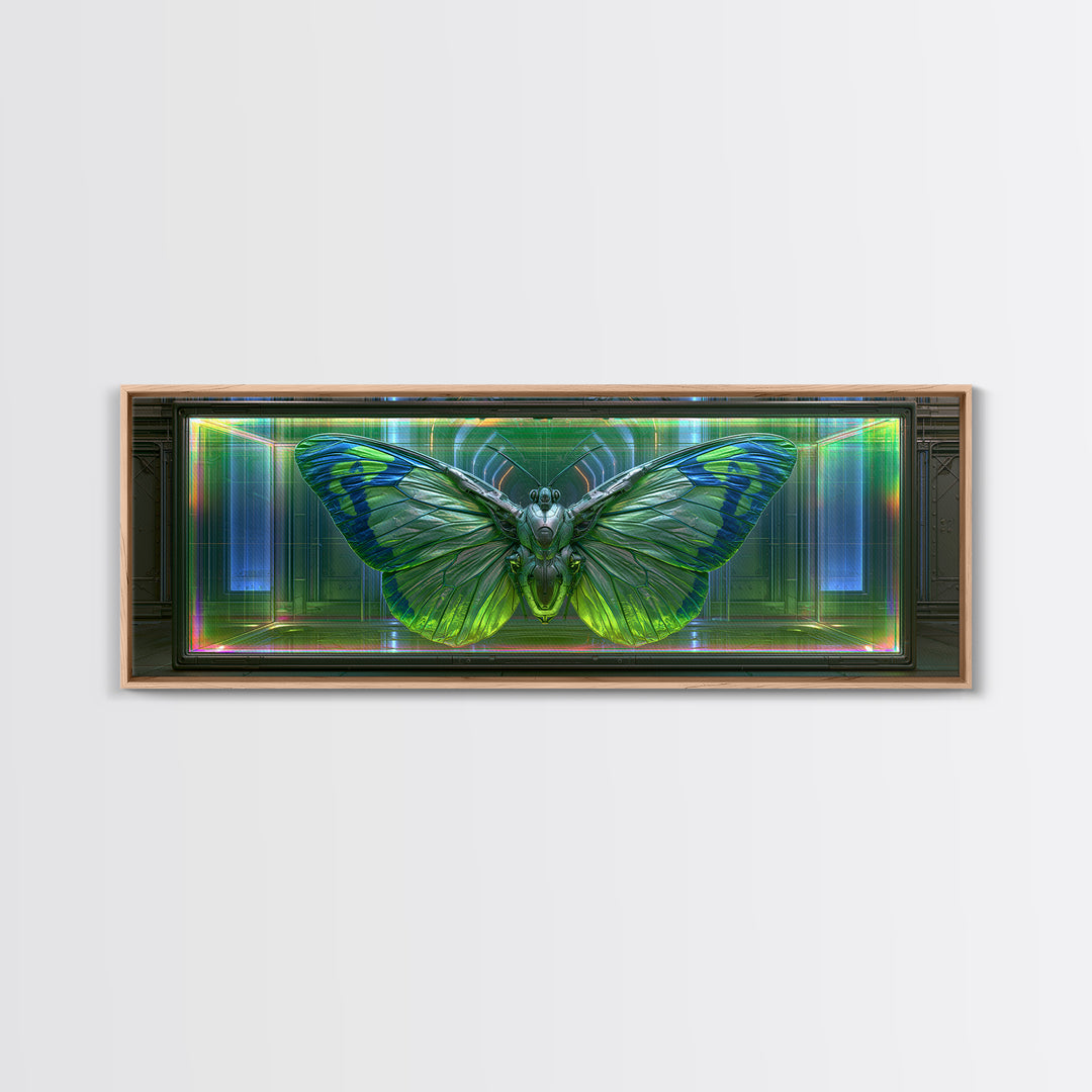 Mechanical Butterfly Specimen Canvas Print, Steampunk Art, Man Cave Decor, Living Room Decor, Fine Art, Mechanic, STE-3x1-54