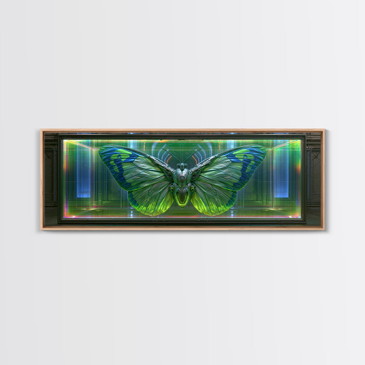 Mechanical Butterfly Specimen Canvas Print, Steampunk Art, Man Cave Decor, Living Room Decor, Fine Art, Mechanic, STE-3x1-54