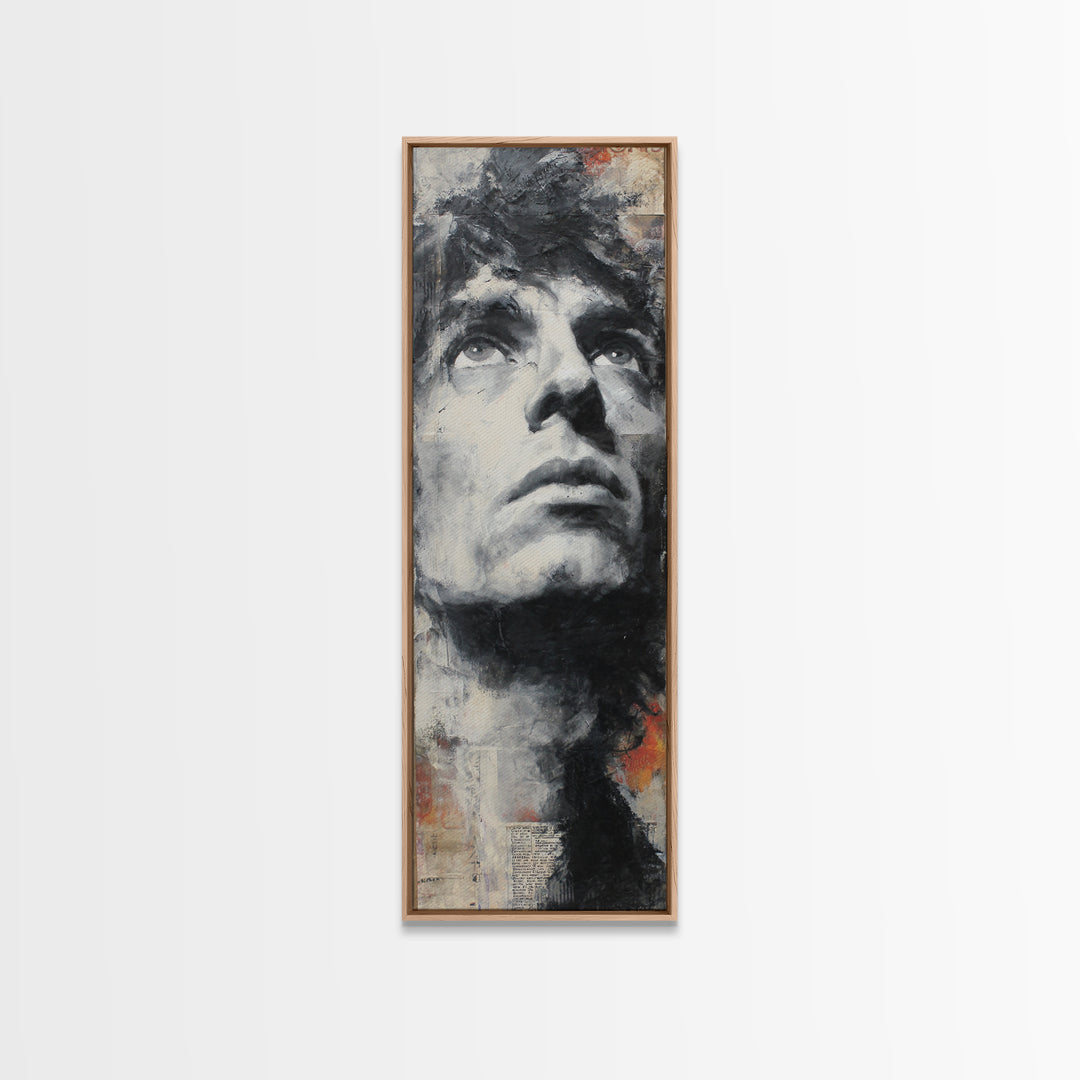 Brick Wall Texture Framed Canvas Print, Street Art, Abstract Painting, Living Room Decor, Abstract Art, Urban, Gallery Decor, STR-1x3-64