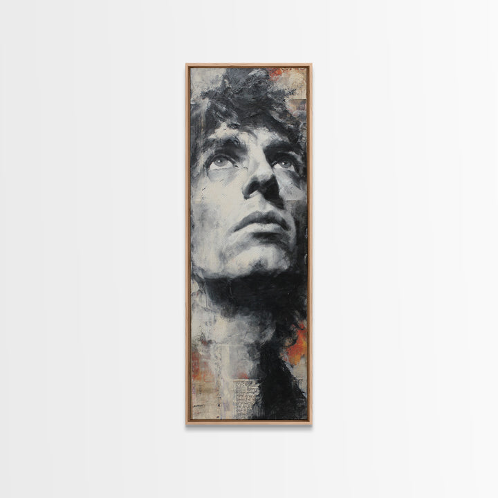 Brick Wall Texture Framed Canvas Print, Street Art, Abstract Painting, Living Room Decor, Abstract Art, Urban, Gallery Decor, STR-1x3-64
