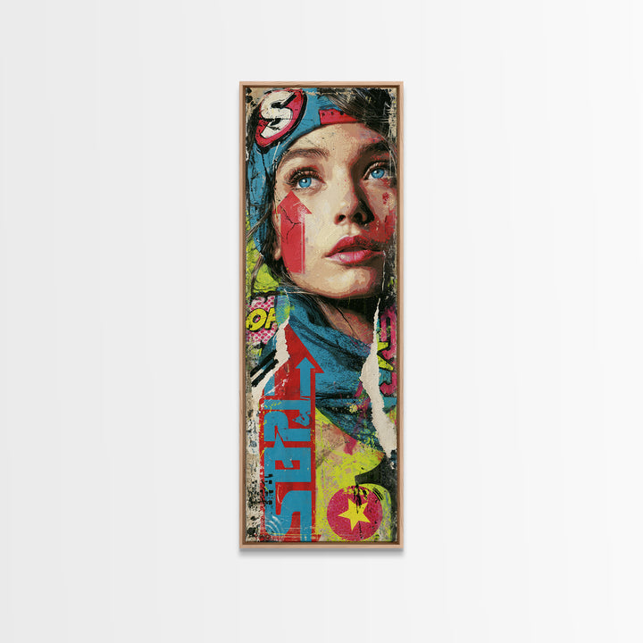 Wildstyle Arrows and Abstract Letter Forms Without Canvas Print, Street Art, Poster, Living Room Decor, Fine Art, Urban, STR-1x3-77