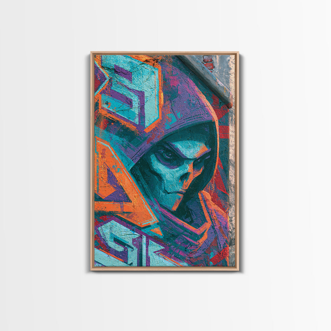 Wildstyle Arrows and Abstract Letter Forms Without Framed Canvas Print, Street Art, Canvas, Living Room Decor, Fine Art, Urban, STR-2x3-1