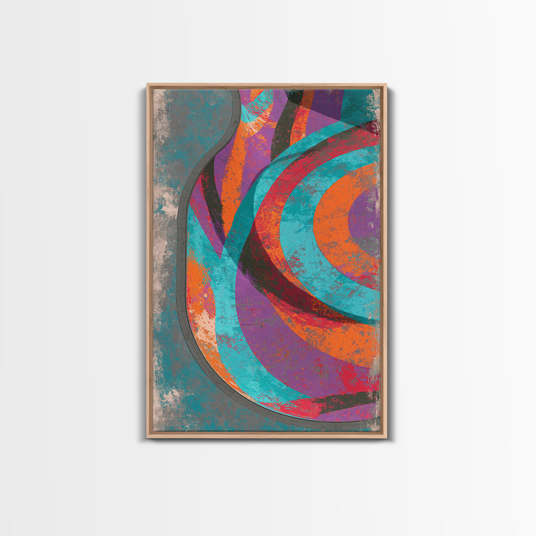 Skate Ramp Pattern Canvas Print, Street Art, Wall Decor, Living Room Decor, Fine Art, Urban, Modern Wall Art, Abstract Painting, STR-2x3-54