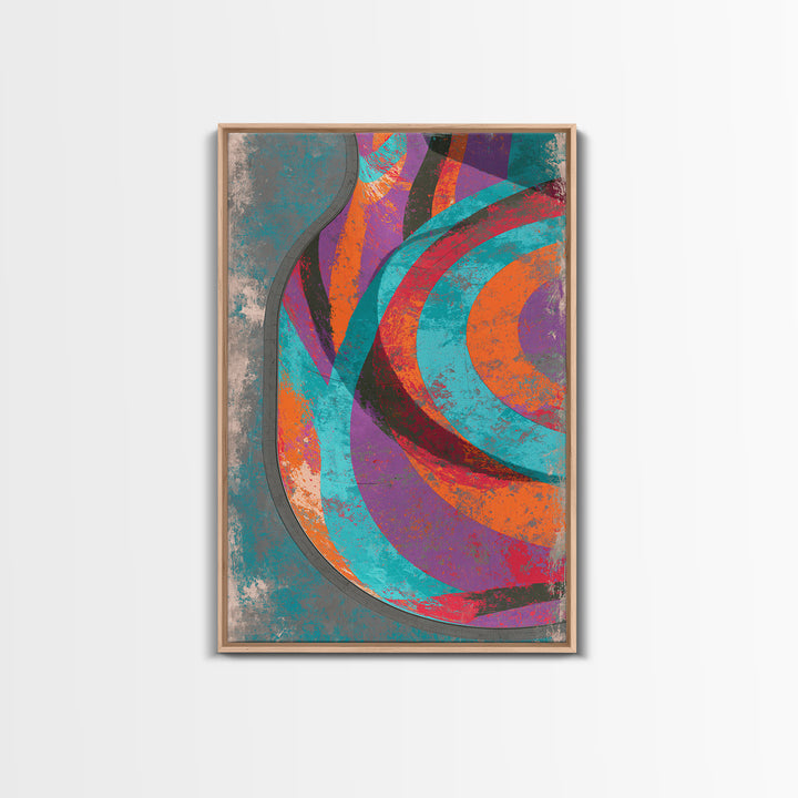 Skate Ramp Pattern Canvas Print, Street Art, Wall Decor, Living Room Decor, Fine Art, Urban, Modern Wall Art, Abstract Painting, STR-2x3-54