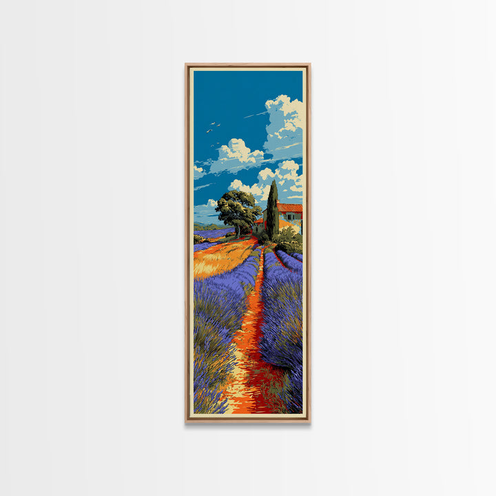 Provence Lavender Field Poster Canvas Print, Travel Poster(2), Set of 3 Wall Art, Living Room Decor, Fine Art, Voyage, TPO-1x3-11