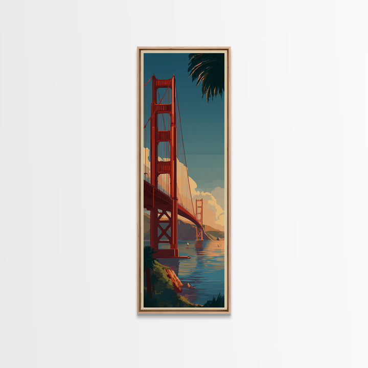 New York Bridge at Sunrise Canvas Print, Travel Poster(2), Travel Poster, Living Room Decor, Fine Art, Voyage, TPO-1x3-18