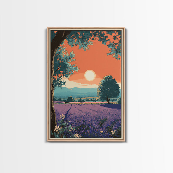 Provence Lavender Field Poster Canvas Print, Travel Poster(2), Fine Art Print, Living Room Decor, Fine Art, Voyage, Posters, TPO-2x3-31