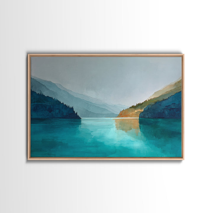 Bali Rice Terraces and Jungle Palms Framed Canvas Print, Travel Poster(2), Mid Century Wall Art, Living Room Decor, Voyage, TPO-3x2-65