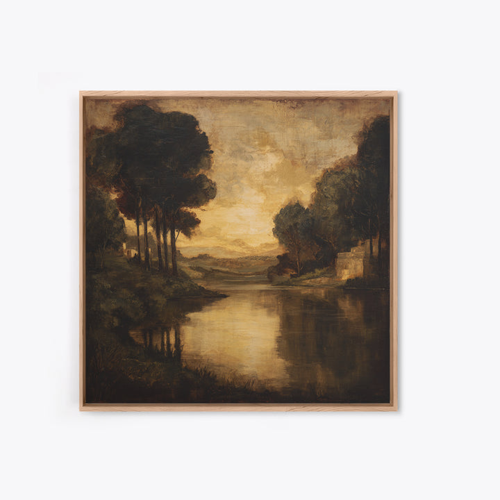 Classic Oil Painted Landscape Canvas Print, Traditional Art, Room Decor, Living Room Decor, Fine Art, Classic, Digital Art, TRA-1x1-25